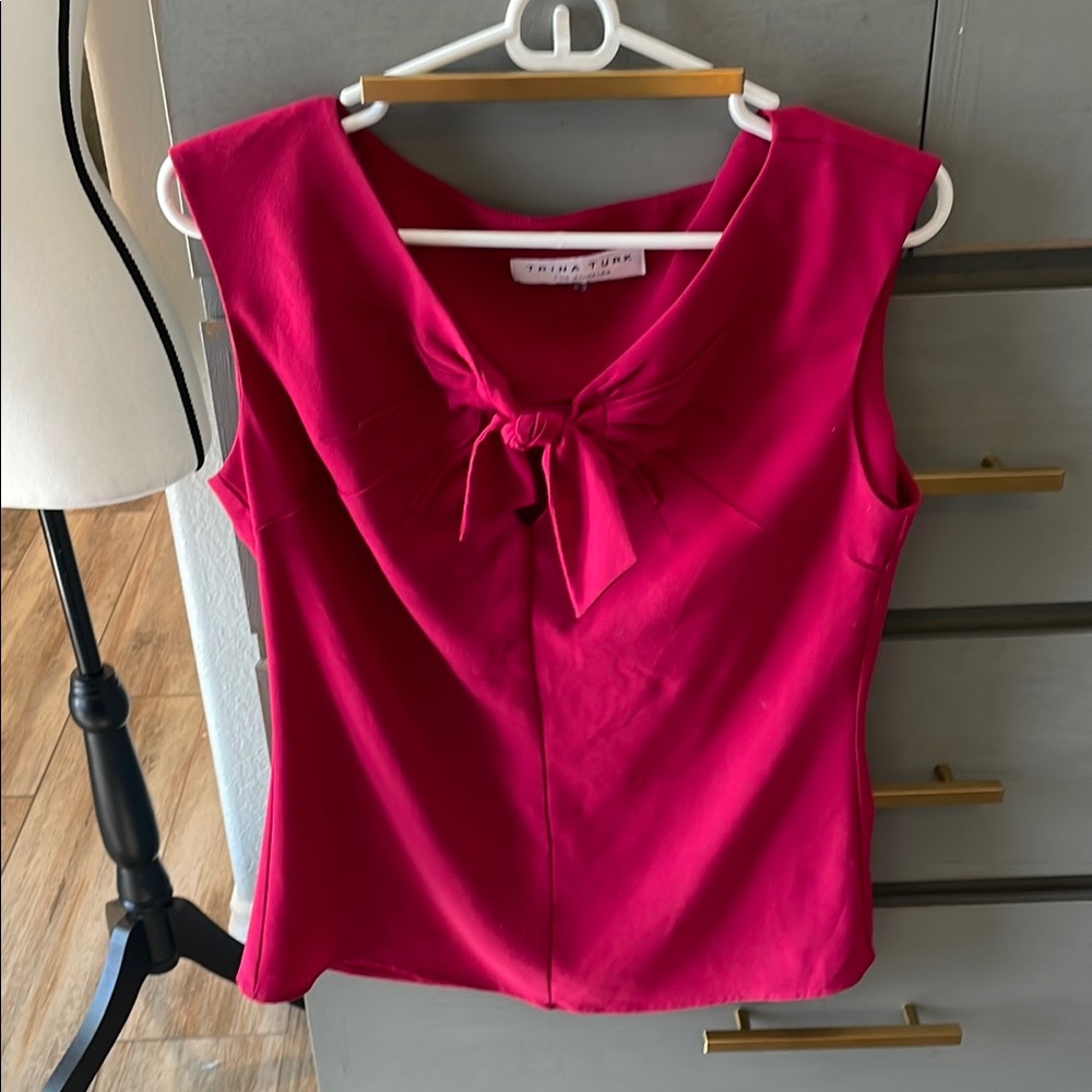 Trina Turk Vibrant Pink Sleeveless Blouse